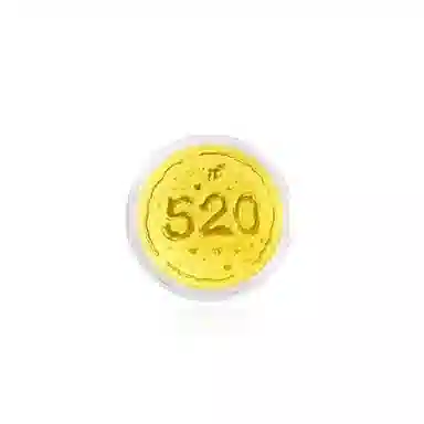 希遇 爱的大饼金贴 轻奢高级感小众设计约会恋爱摆件 个性创意储蓄收藏 金#好运 金 挂件 男女同款情侣款