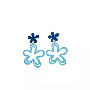 饰伴 菲菲雪莲时尚简约高级 好运  小众设计 优雅日常百搭 温柔 合金 耳环 男女同款情侣款