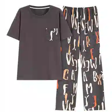 好福份 时尚亲肤简约家居服睡衣套装 男款