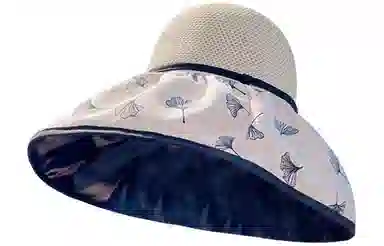 优幽兰 韩版高级感百搭蝴蝶结小众时尚潮流户外黑胶遮阳防紫外线 聚酯纤维 防晒帽 女款