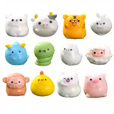 一点潮玩 迷你小动物 成品 可爱 卖萌 治愈 模型