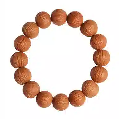 木盛缘 【招财进宝】凤羽单圈文玩转运珠素圈 猴头核桃 手串 男女同款情侣款