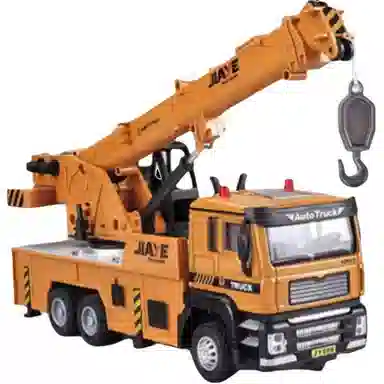 卡威 开门吊车玩具车 合金吊机车 工程车起重机小汽车 成品模型