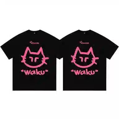 K411 Cartoon Cat Logo T-Shirt