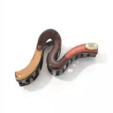 如花梦 撞色波浪珍珠大号抓夹夏日鲨鱼夹 亚克力 发夹 女款