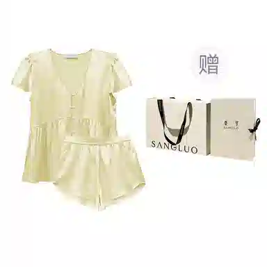 桑罗 短袖短裤甜美外穿家居服睡衣套装 女款 礼盒装