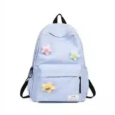 醇龙 简约百搭学院风 灯芯绒 书包背包双肩包 女款 多色