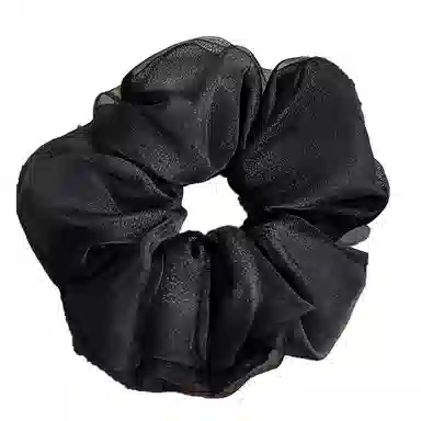 左欧 超大韩系超仙纯色网纱双层轻奢高级感 欧根纱 扎头绳发绳 女款