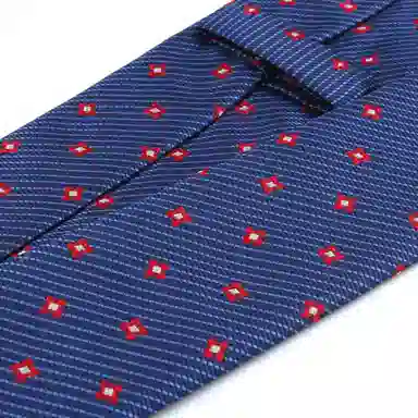 红豆 手打款条纹高端结婚新郎商务正装西装 涤纶丝 领带 男款