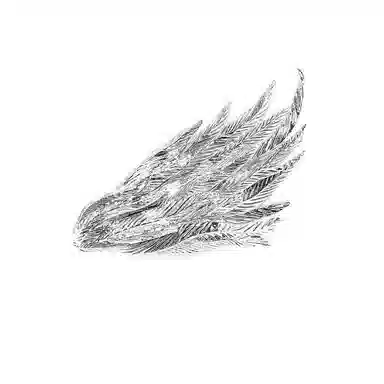 尚先生 天使系列羽毛飞飞发夹小众高级感个性边夹时尚街头刘海夹 合金 发饰 女款