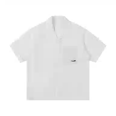 江南先生 野生无限户外刺绣口袋短袖宽松衬衣衬衫 男女同款