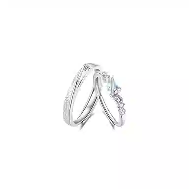 【精选S925纯银】 七七银饰 小王子与玫瑰 百搭开口可调节 轻奢简约高级感 表白告白日常通勤学生  银 戒指 男女同款情侣款