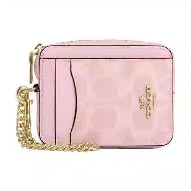 Coach 11 Classic Logo Card Case Pink