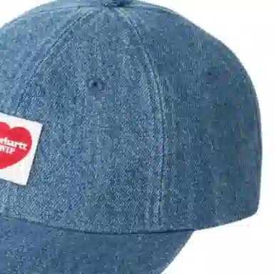 Carhartt WIP Heart Patch Leather Cap Blue