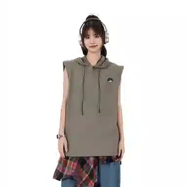 王者荣耀 卡通复古连帽坎肩宽松休闲百搭背心 男女同款