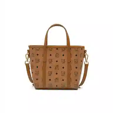 老人头 复古通勤休闲百搭时尚猫咪印花菜篮子 合成革 单肩斜挎手提包 常规 女款 棕色/粉色