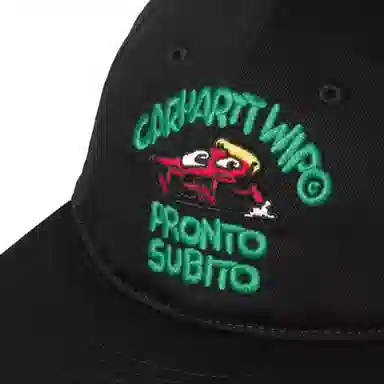 Carhartt WIP Embroidered Baseball Cap Black