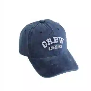 艾佳微 时尚大头围显白显脸小宽檐刺绣韩系简约百搭户外遮阳 棉 鸭舌帽 男女同款情侣款