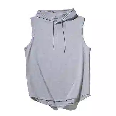 乱步 健身坎肩无袖锻炼篮球连帽外穿嘻哈街头宽松潮牌个性潮流背心 男女同款