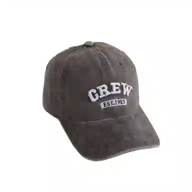 艾佳微 时尚大头围显白显脸小宽檐刺绣韩系简约百搭户外遮阳 棉 鸭舌帽 男女同款情侣款