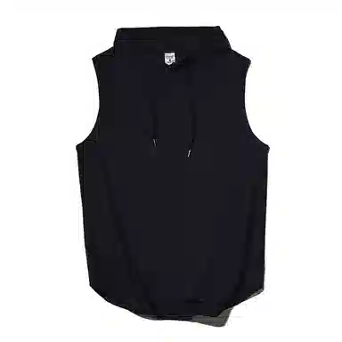 乱步 健身坎肩无袖锻炼篮球连帽外穿嘻哈街头宽松潮牌个性潮流背心 男女同款