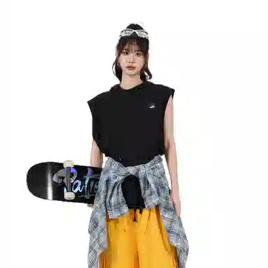 王者荣耀 卡通复古连帽坎肩宽松休闲百搭背心 男女同款