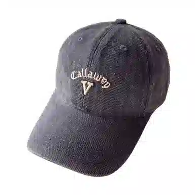 艾佳微 韩版复古美式做旧刺绣时尚百搭潮流大头围显脸小显白 棉 鸭舌帽 男女同款情侣款