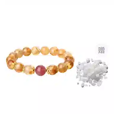 【能量护体】 金六福吉祥 金橘满枝头 财富满溢福气疗愈 纯净清透日常搭配百搭时尚小众设计高级感天然 黄水晶 手串 男女同款情侣款