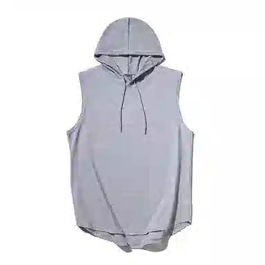 乱步 健身坎肩无袖锻炼篮球连帽外穿嘻哈街头宽松潮牌个性潮流背心 男女同款