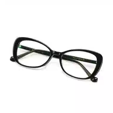 【可配度数】 青雉作 小香风复古法式猫眼眼镜百搭素颜镜近视镜框遮脸大框大脸显脸小 意大利板材 蝶形 光学镜架 女款 玳瑁色 酒红色 黑色