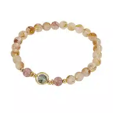 尚仟伊 多巴胺浪漫精致高级感小众设计#好运天然 黄水晶 手串 女款