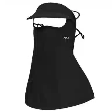 匹克 全面防护立体裁边亲肤透气弹力挂耳耳带调节自带帽檐户外运动出行 锦纶 防晒面罩 男女同款情侣款