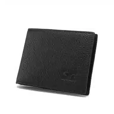 SEPTWOLVES Simple Leather Card Holder Black