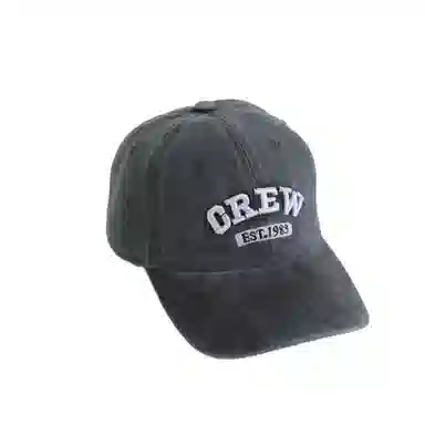 艾佳微 时尚大头围显白显脸小宽檐刺绣韩系简约百搭户外遮阳 棉 鸭舌帽 男女同款情侣款