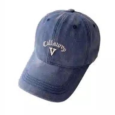 艾佳微 韩版复古美式做旧刺绣时尚百搭潮流大头围显脸小显白 棉 鸭舌帽 男女同款情侣款