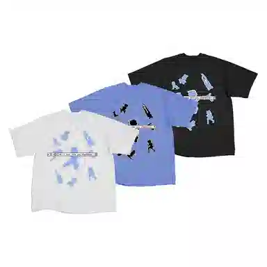 WANNA LAB 25SS Silhouette Slogan Tee