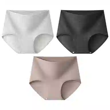 二三二三 纯色简约抑菌弹力三角防夹臀设计高腰加宽柔软亲肤内裤无痕高级舒适百搭时尚潮流日常通勤短裤 女款