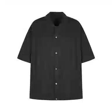 速写 纯色夏季宽松简约优雅短袖衬衫 男款