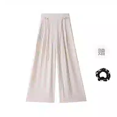 雾闪闪 纯色高腰百搭休闲裤 女款