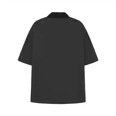 速写 纯色夏季宽松简约优雅短袖衬衫 男款