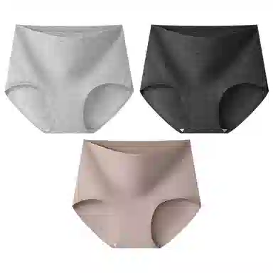 二三二三 纯色简约抑菌弹力三角防夹臀设计高腰加宽柔软亲肤内裤无痕高级舒适百搭时尚潮流日常通勤短裤 女款