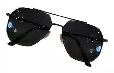 优幽兰 时尚潮流帅气双梁设计感大框显脸小百搭高级感小众开车防紫外线 合金 飞行员式 太阳眼镜 男女同款情侣款