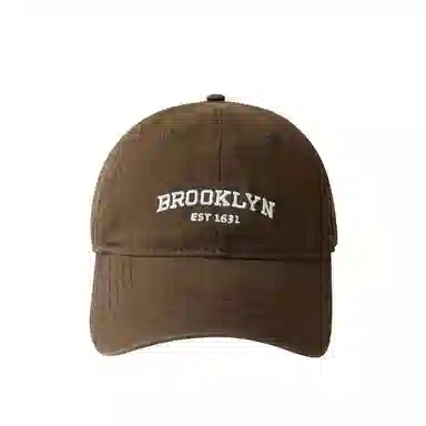 艾佳微 日系英文字母复古软顶加深显脸小显白户外遮阳 棉 鸭舌帽 男女同款情侣款