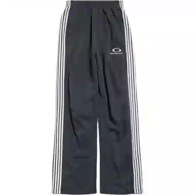 Balenciaga Straight Leg Knit Sweatpants Navy