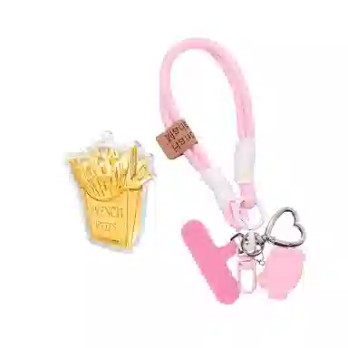 凤庙珠宝 薯条 可爱小巧精致温柔幸运小众浪漫甜蜜创意设计感#好运 金 挂件 男女同款情侣款