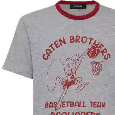 DSQUARED2 Logo Print Crewneck T-Shirt Grey