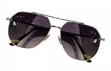 优幽兰 时尚潮流帅气双梁设计感大框显脸小百搭高级感小众开车防紫外线 合金 飞行员式 太阳眼镜 男女同款情侣款