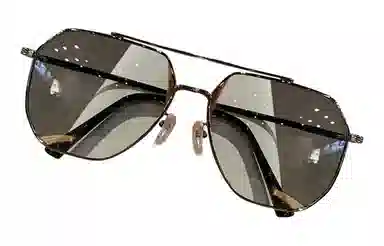 优幽兰 时尚潮流帅气双梁设计感大框显脸小百搭高级感小众开车防紫外线 合金 飞行员式 太阳眼镜 男女同款情侣款