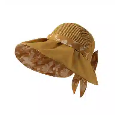 稻草人 百搭时尚显脸小 大帽檐遮阳防晒防紫外线 聚酯纤维 渔夫帽 女款