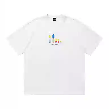 The Simpsons Cartoon Letter Print T-Shirt